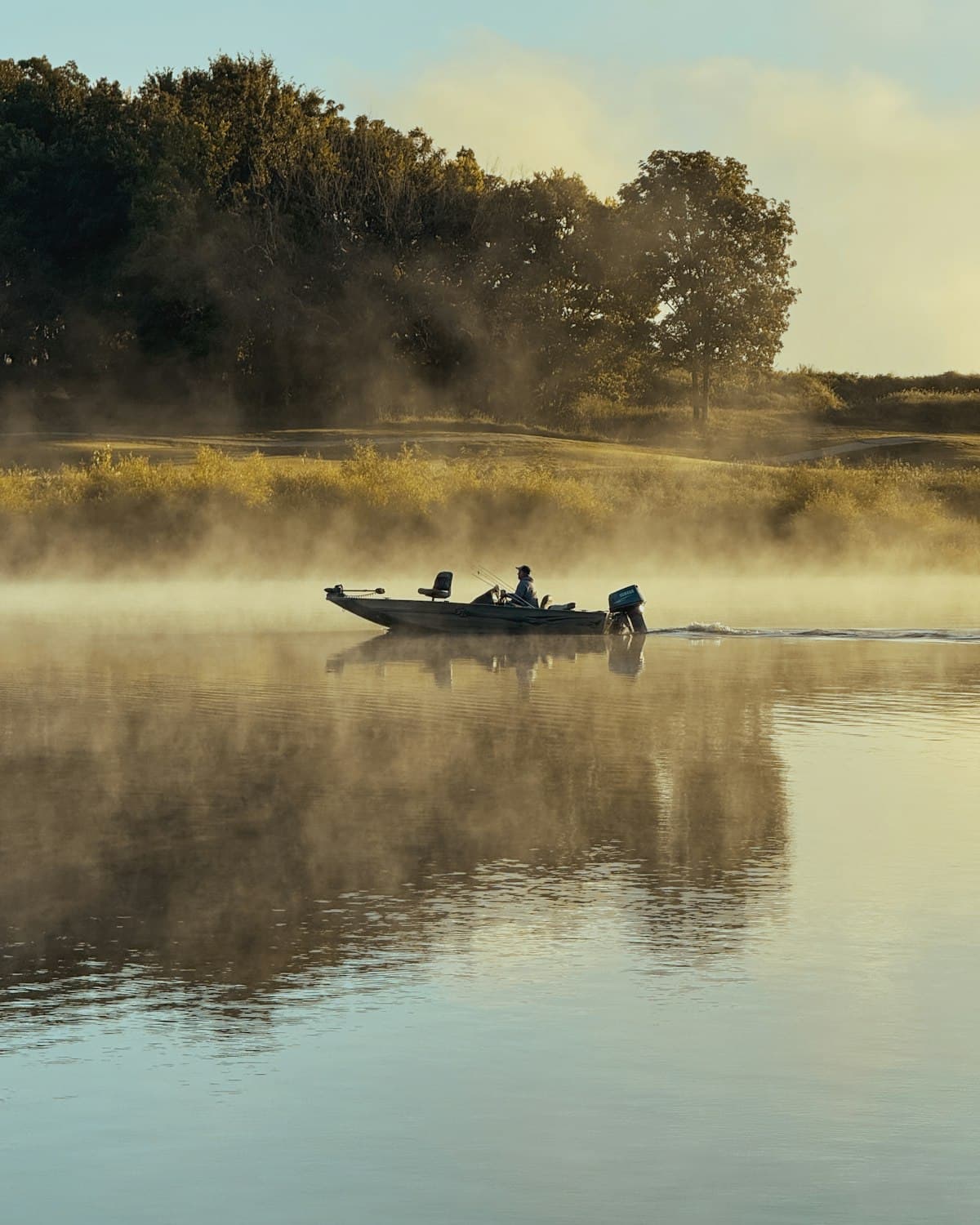 On the water at first light